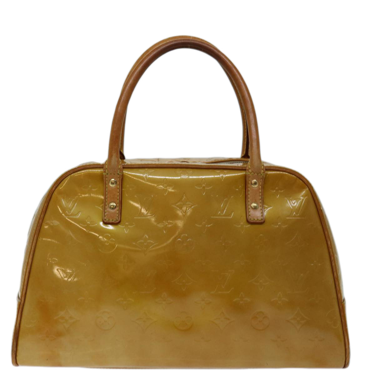 LOUIS VUITTON Monogram Vernis Tompkins Square Hand Bag Beige M91149 bs13259