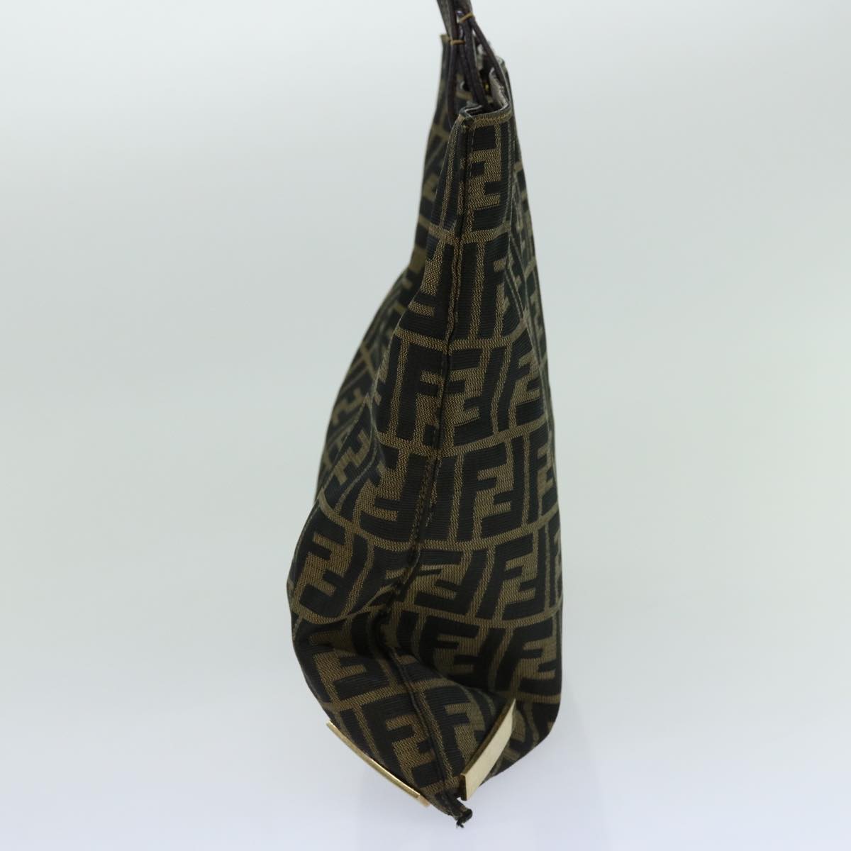 Luxury FendiZucca Canvas Hand Bag Brown Blackbs13299