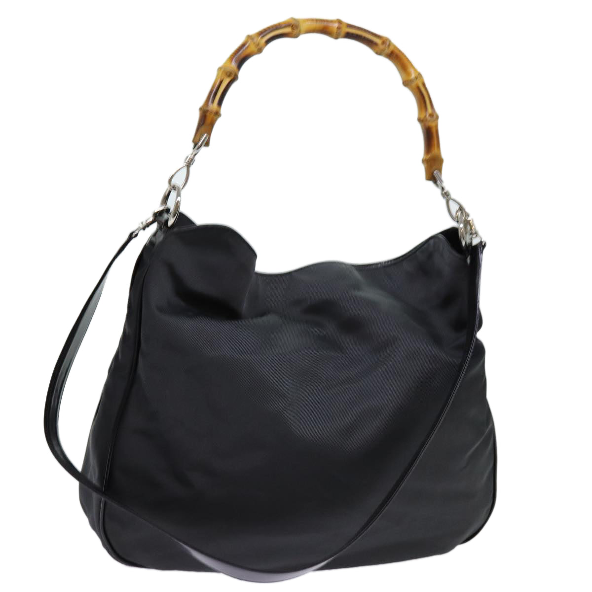 Luxury Gucci Trending 2025 Bamboo Hand Bag Nylon 2way Gray 001 3754 1577  bs13322