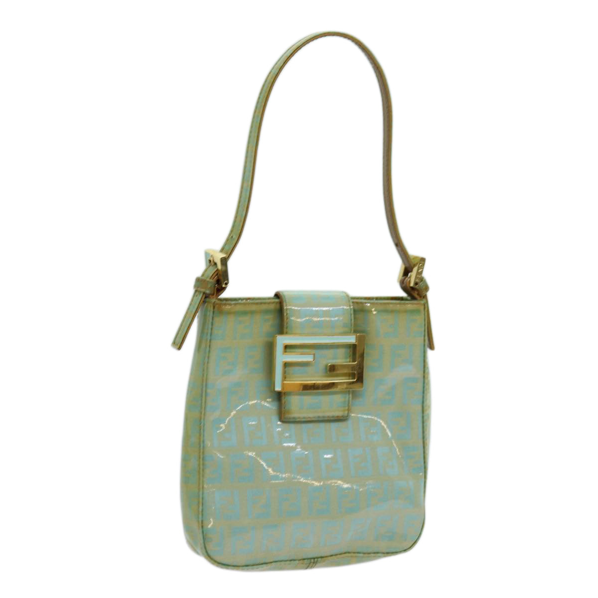 Luxury FendiZucchino Canvas Hand Bag Greenbs13377