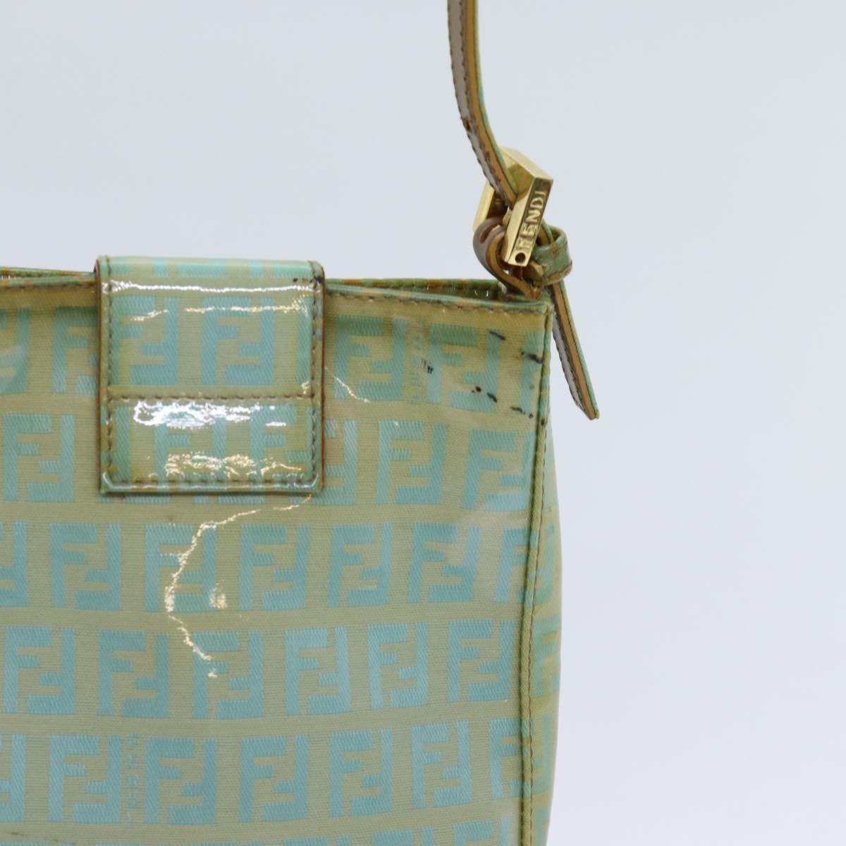 Luxury FendiZucchino Canvas Hand Bag Greenbs13377