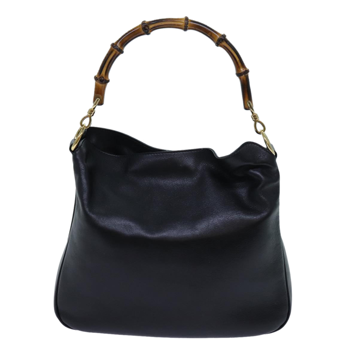 Luxury Gucci Trending 2025 Bamboo Shoulder Bag Leather 2way Black 001 1998 1638  bs13384