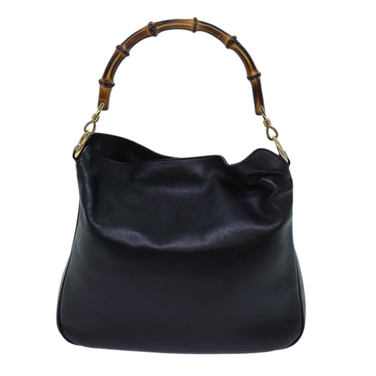Luxury Gucci Trending 2025 Bamboo Shoulder Bag Leather 2way Black 001 1998 1638  bs13384