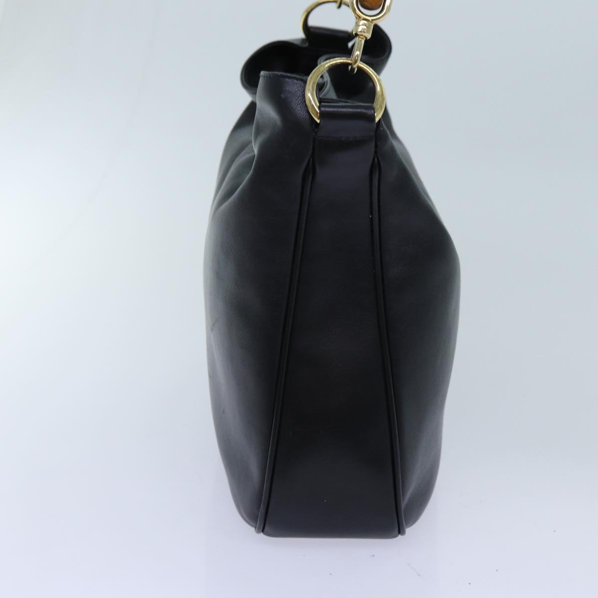 Luxury Gucci Trending 2025 Bamboo Shoulder Bag Leather 2way Black 001 1998 1638  bs13384