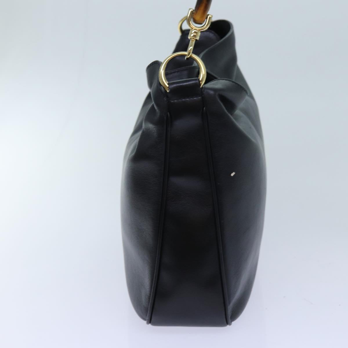 Luxury Gucci Trending 2025 Bamboo Shoulder Bag Leather 2way Black 001 1998 1638  bs13384