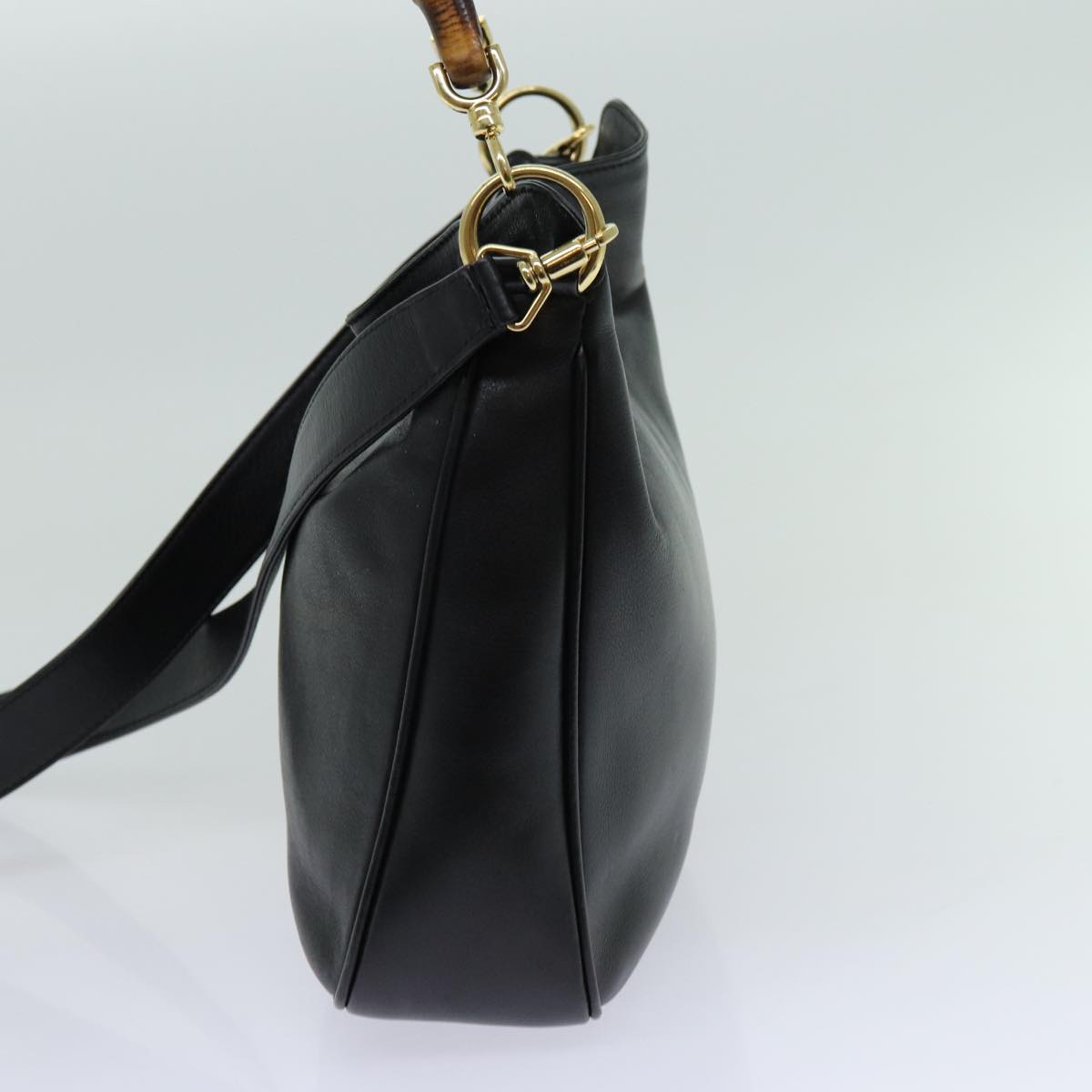 Luxury Gucci Trending 2025 Bamboo Hand Bag Leather 2way Black 001 1638  bs13433