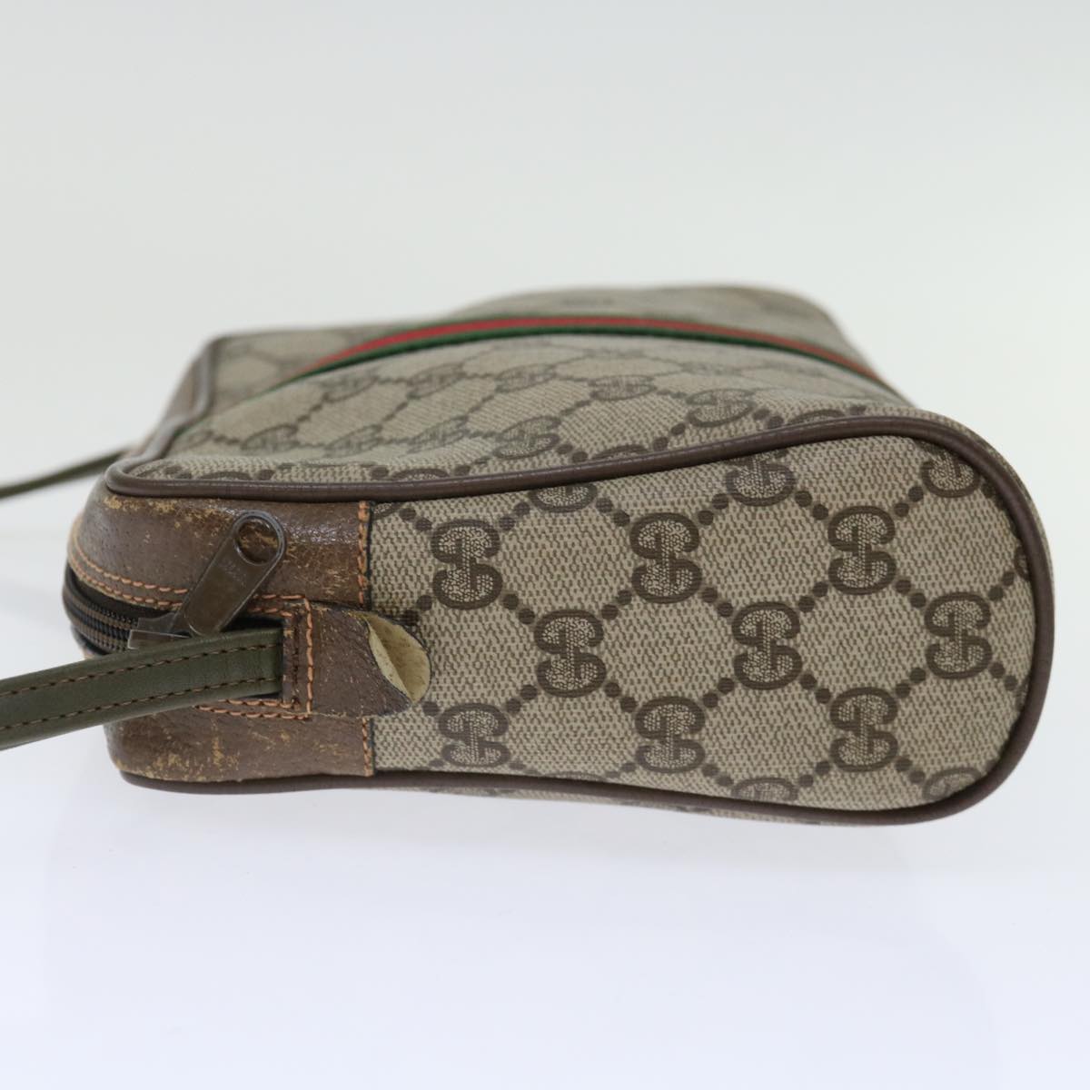 Luxury Gucci Trending 2025 GG Supreme Web Sherry Line Clutch Bag PVC Beige 89 01 012  bs13437