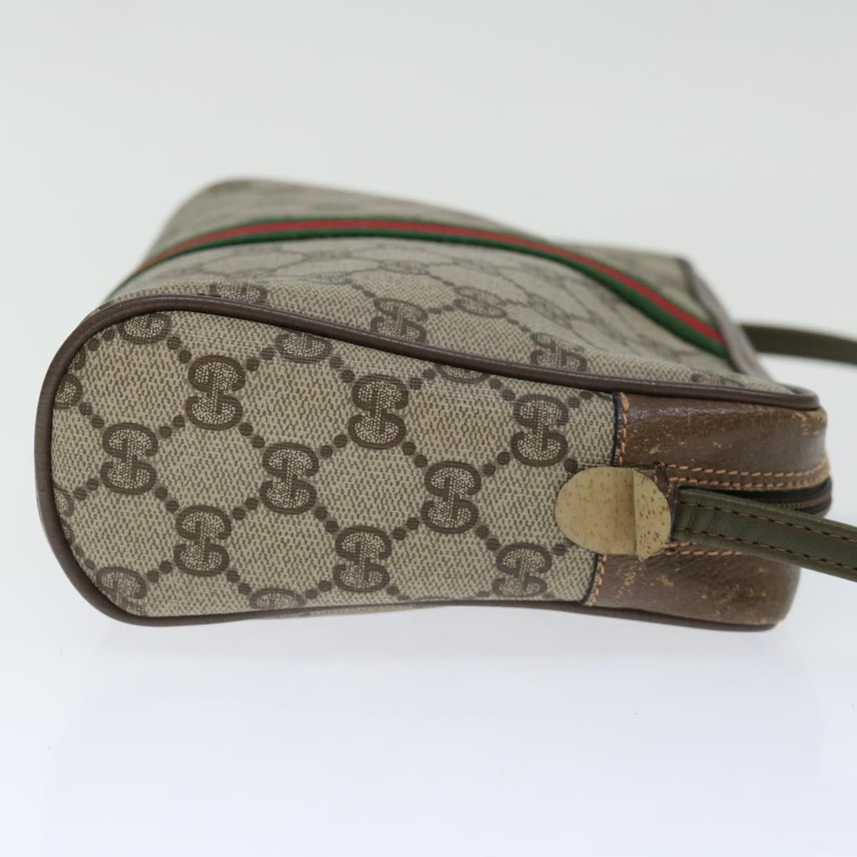 Luxury Gucci Trending 2025 GG Supreme Web Sherry Line Clutch Bag PVC Beige 89 01 012  bs13437