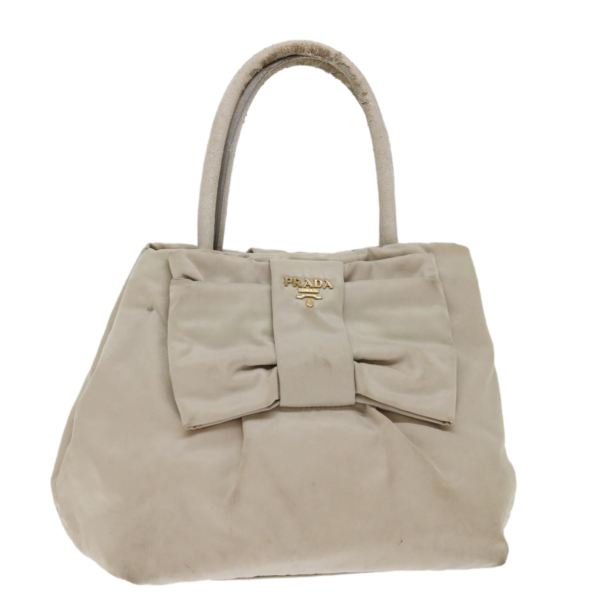 Luxury PradaHand Bag Nylon Beige bs13455