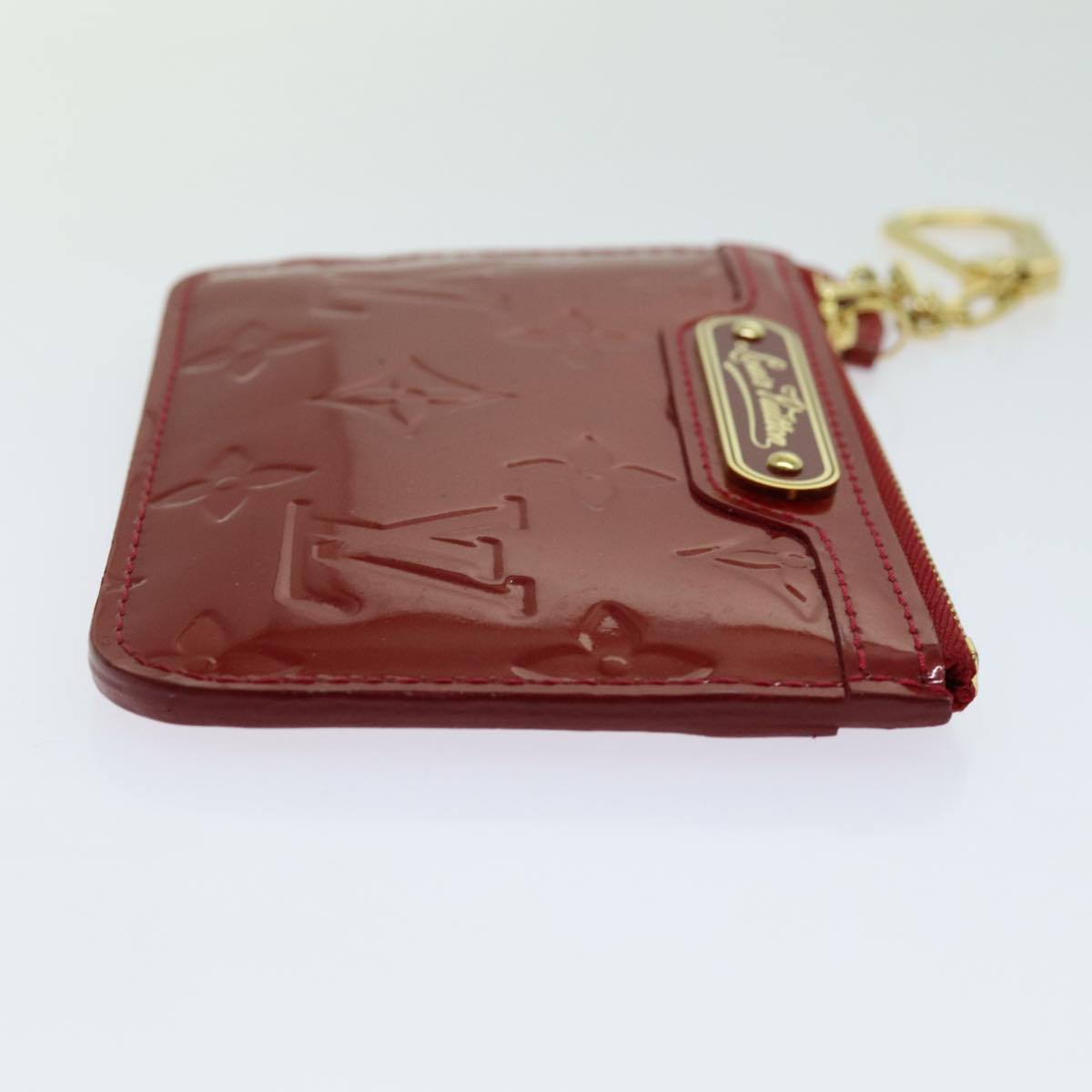 LOUIS VUITTON Vernis Pochette Cles NM Coin Purse Red M91669 LV bs13492