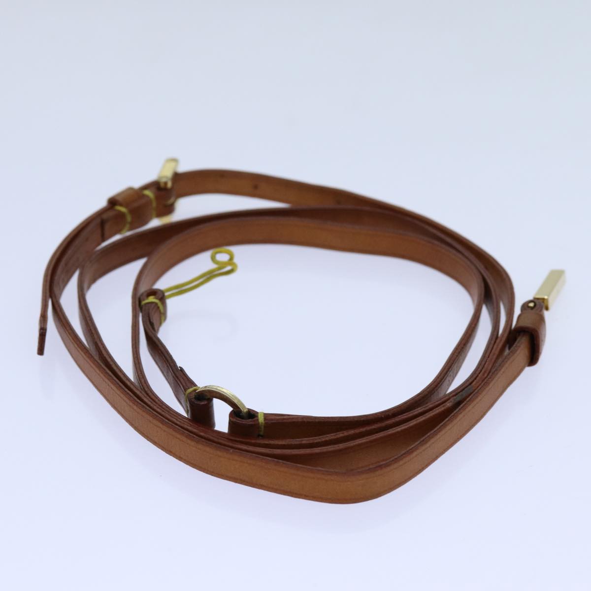 LOUIS VUITTON Belt Leather 95/38 Beige LV bs13504