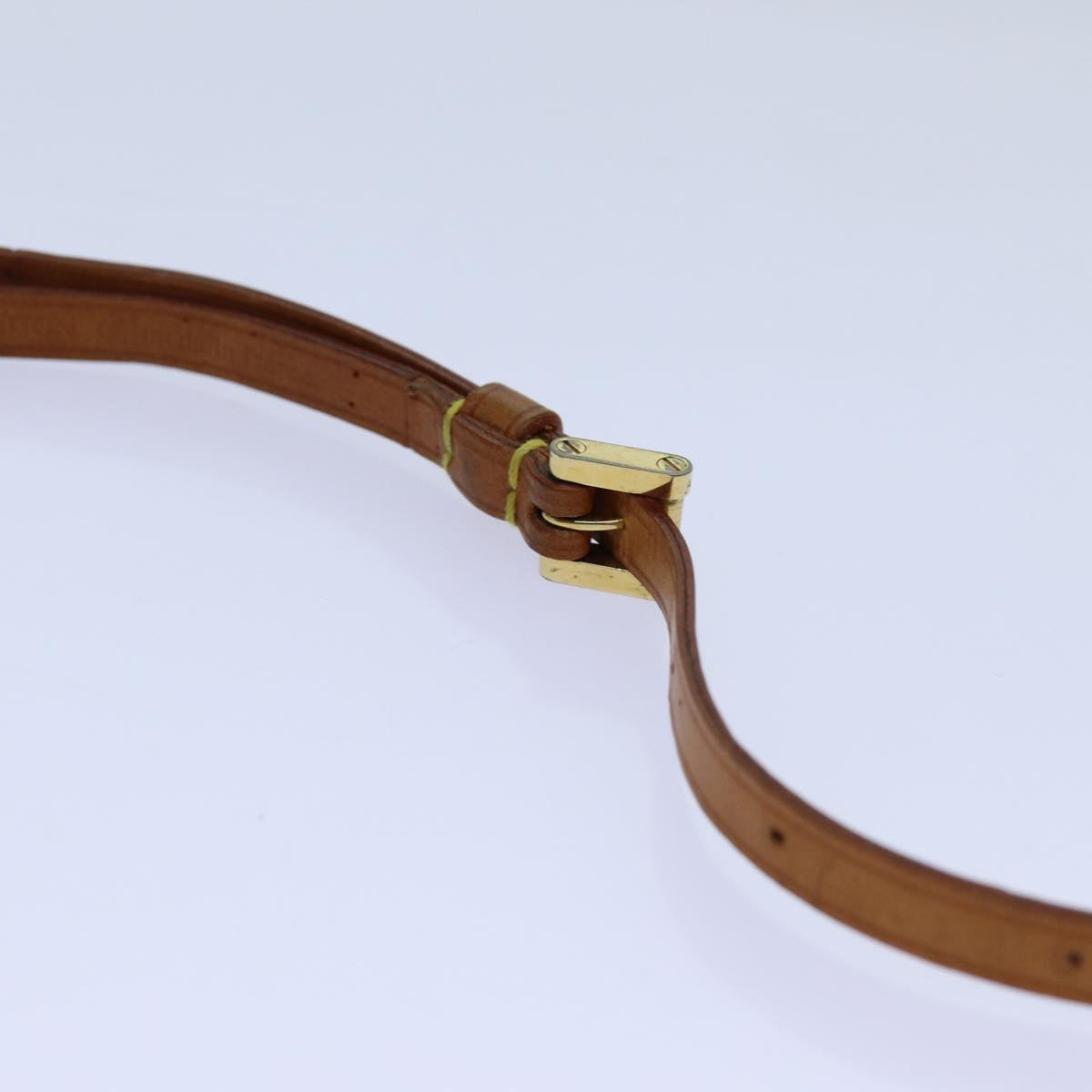 LOUIS VUITTON Belt Leather 95/38 Beige LV bs13504