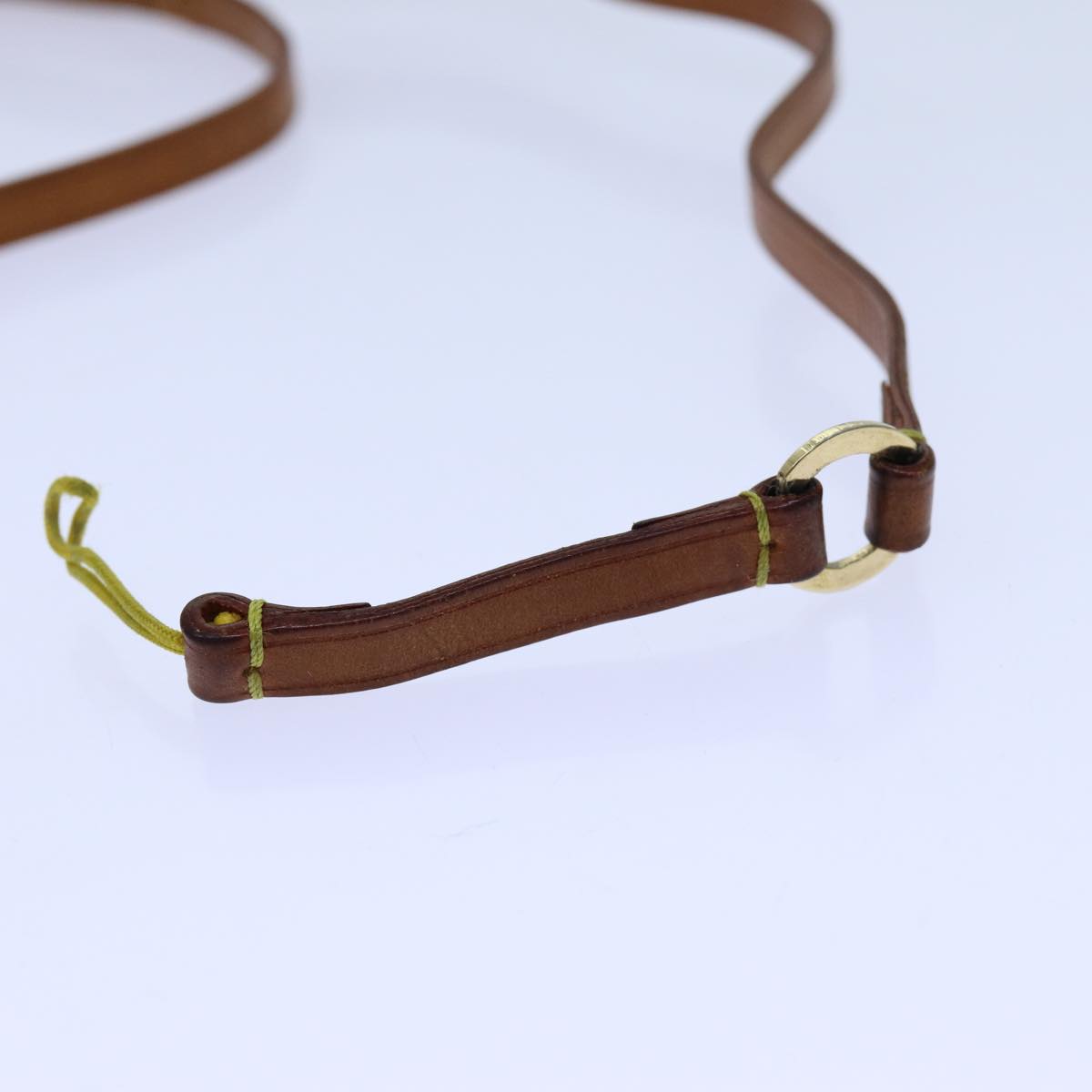 LOUIS VUITTON Belt Leather 95/38 Beige LV bs13504