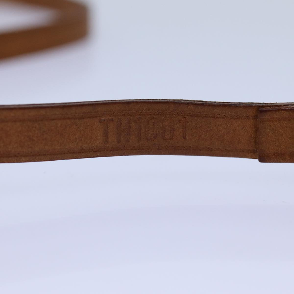 LOUIS VUITTON Belt Leather 95/38 Beige LV bs13504