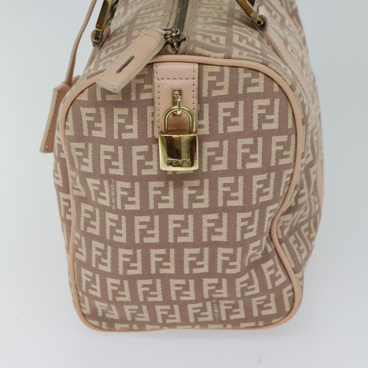 Luxury FendiZucchino Canvas Mini Boston Bag Pinkbs13506