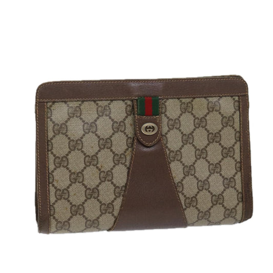 Luxury Gucci Trending 2025 GG Canvas Web Sherry Line Clutch Bag PVC Beige Green Red  bs13590