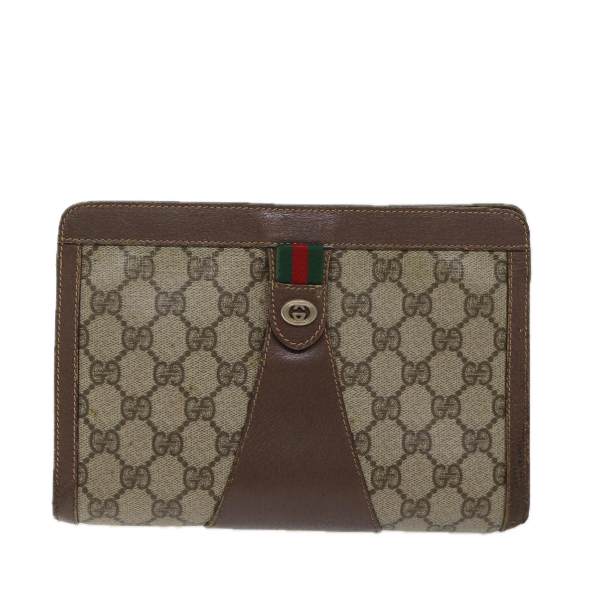 Luxury Gucci Trending 2025 GG Canvas Web Sherry Line Clutch Bag PVC Beige Green Red  bs13590