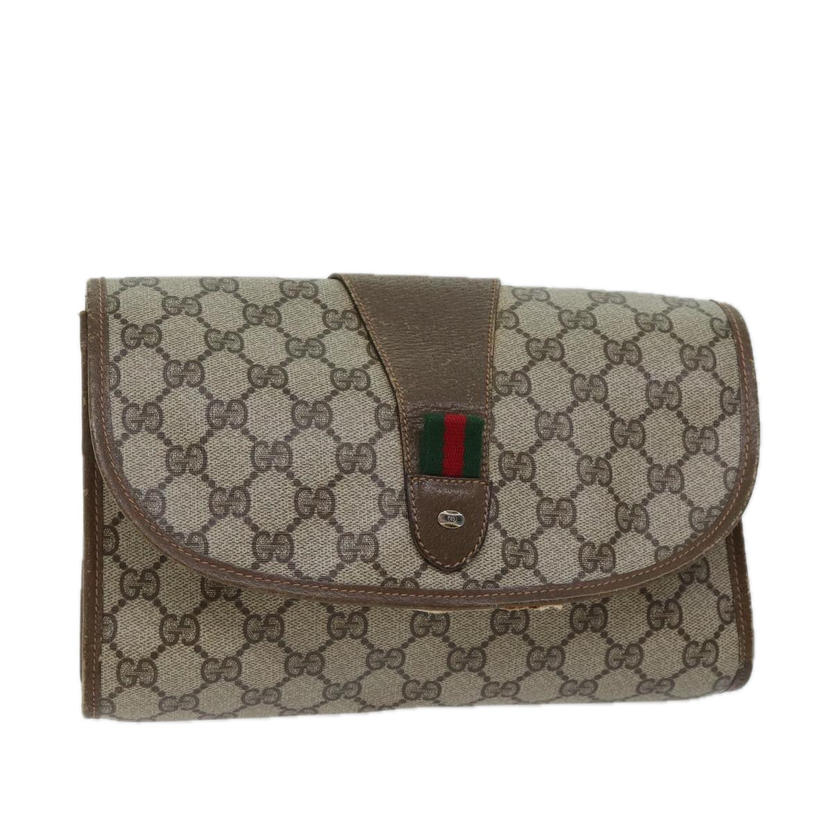 Luxury Gucci Trending 2025 GG Canvas Web Sherry Line Clutch Bag PVC Beige Green Red  bs13629
