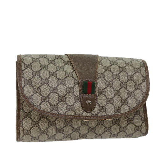 Luxury Gucci Trending 2025 GG Canvas Web Sherry Line Clutch Bag PVC Beige Green Red  bs13629