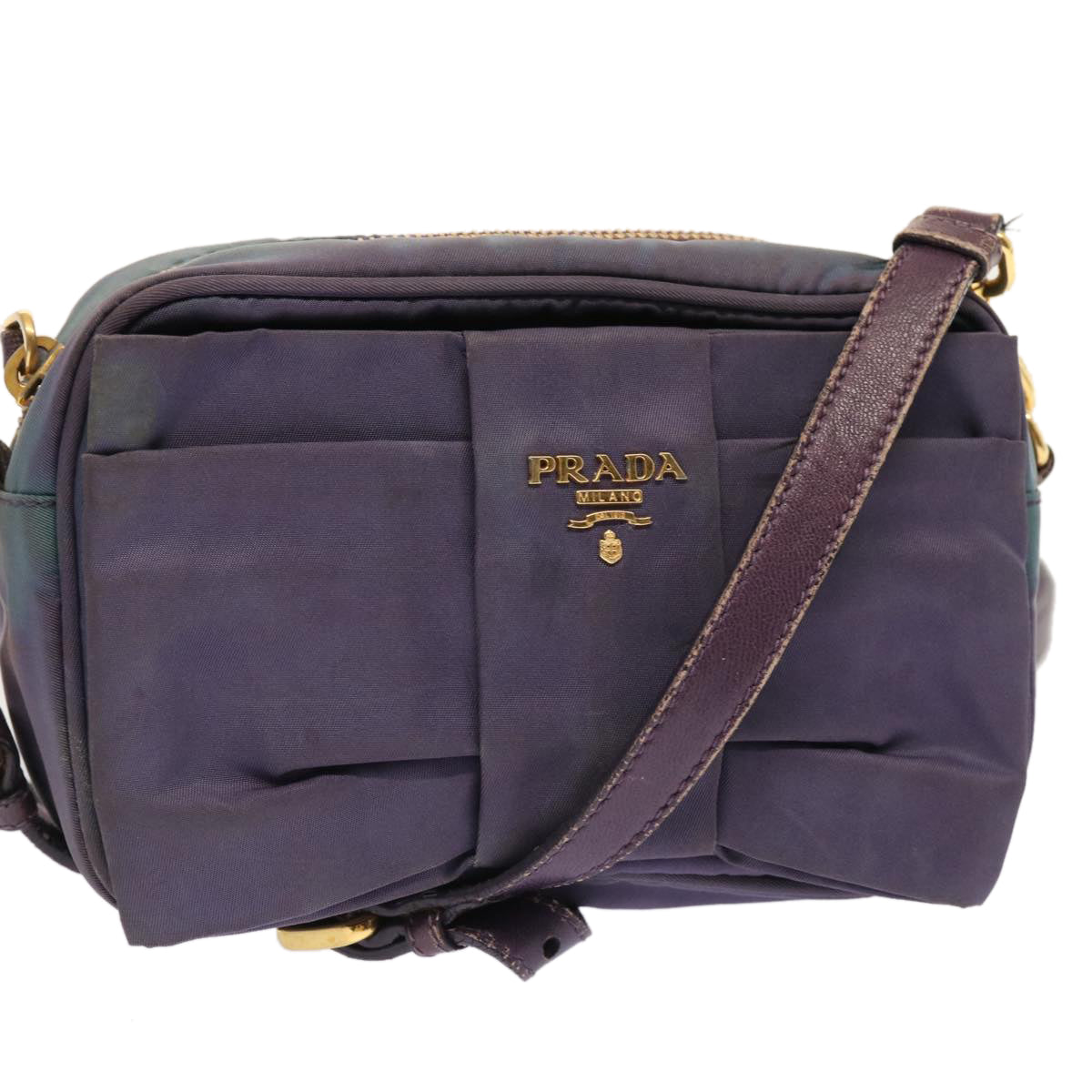 Luxury PradaShoulder Bag Nylon Purple bs13702