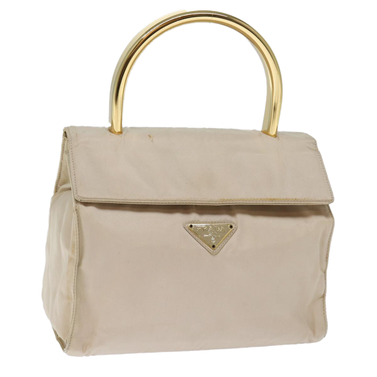 Luxury PradaHand Bag Nylon Beige bs13724