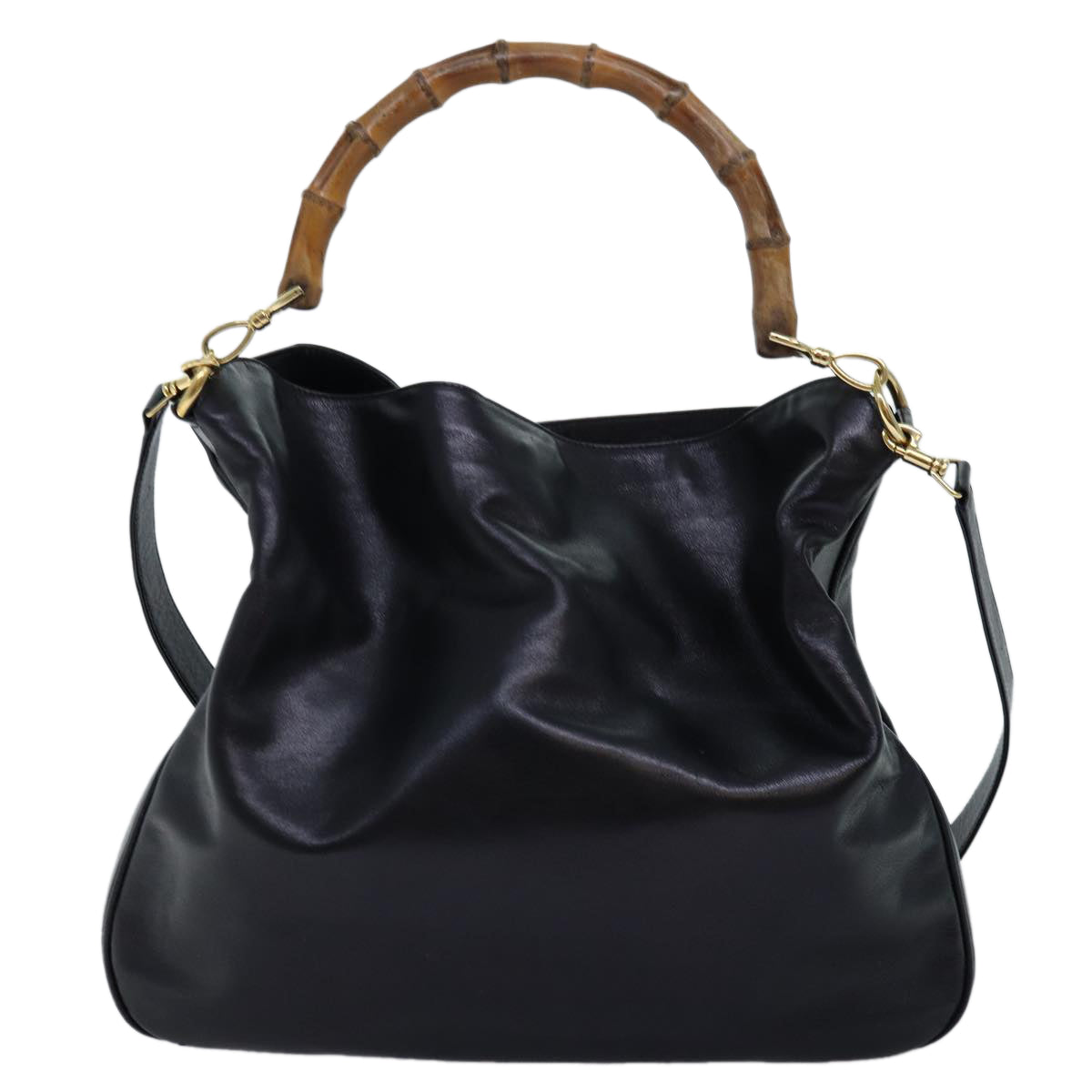 Luxury Gucci Trending 2025 Bamboo Hand Bag Leather 2way Black 001 1781 1577  bs13753