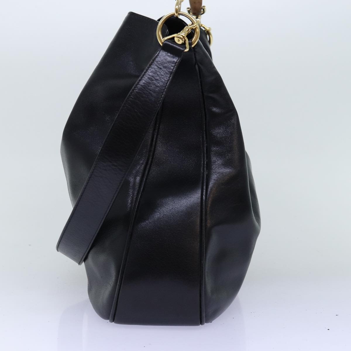 Luxury Gucci Trending 2025 Bamboo Hand Bag Leather 2way Black 001 1781 1577  bs13753