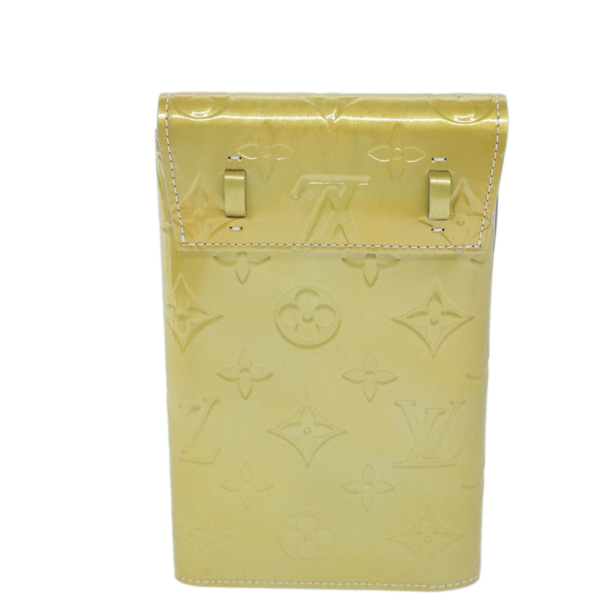 LOUIS VUITTON Monogram Vernis Walker Shoulder Wallet Gris M91031 LV bs13786
