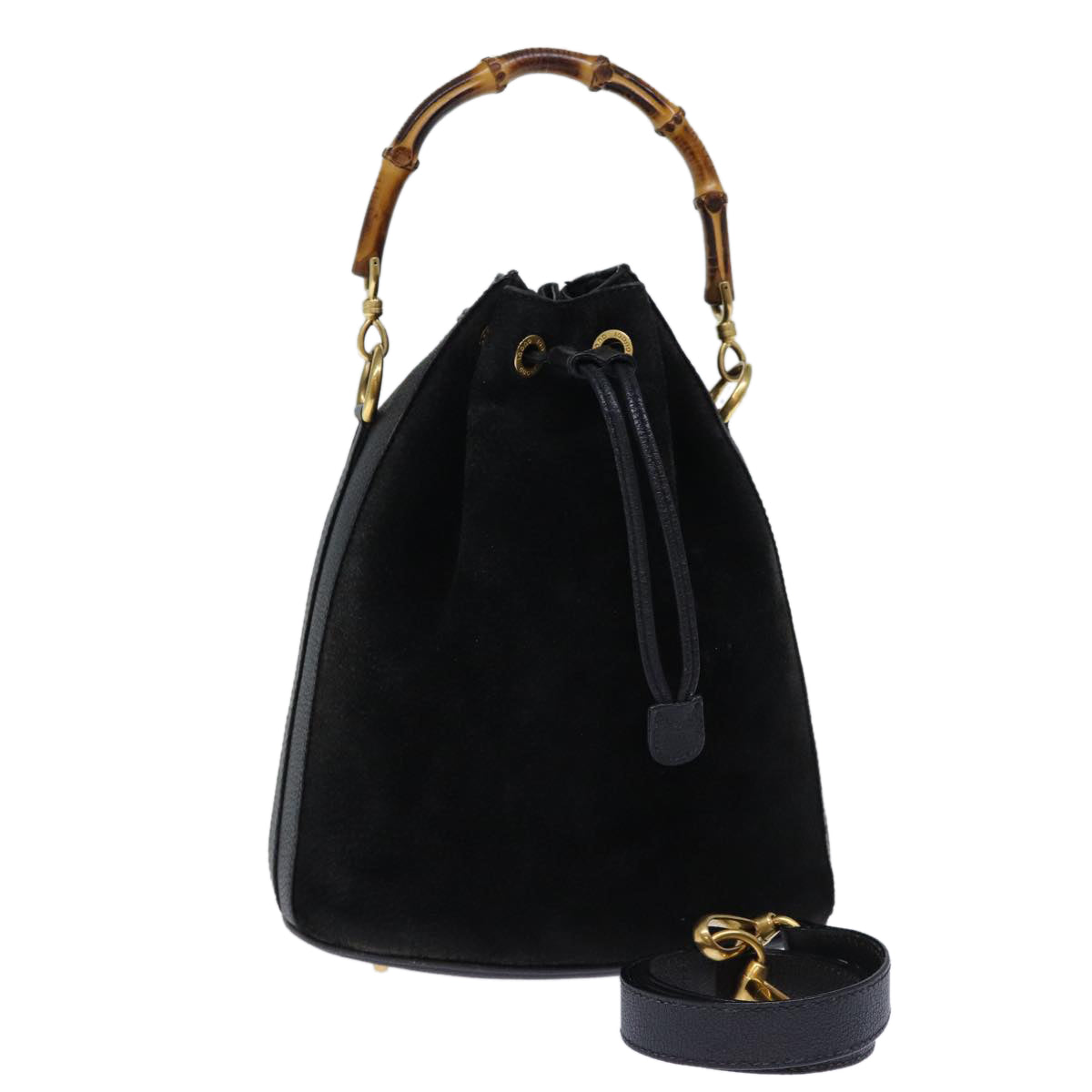 Luxury Gucci Trending 2025 Bamboo Hand Bag Suede 2way Black 001 2865 1657  bs13831
