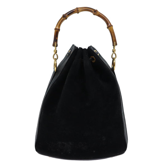Luxury Gucci Trending 2025 Bamboo Hand Bag Suede 2way Black 001 2865 1657  bs13831
