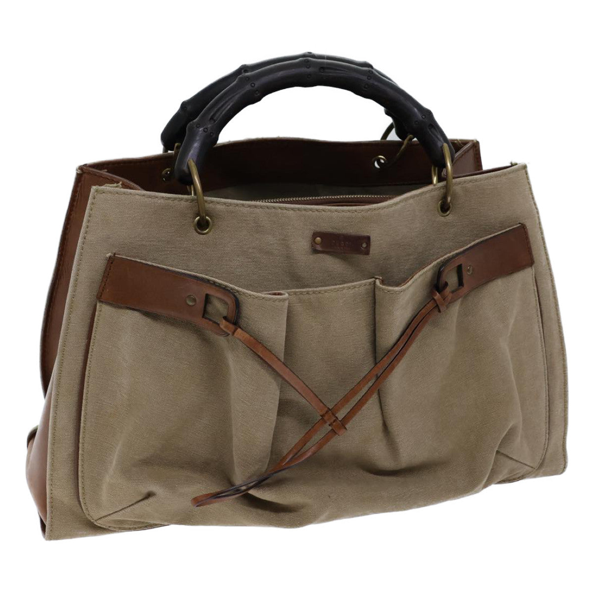 Luxury Gucci Trending 2025 Bamboo Hand Bag Canvas Beige 109138  bs13846