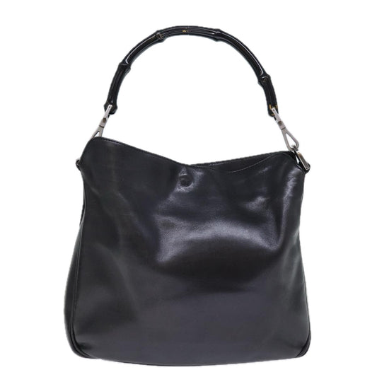 Luxury Gucci Trending 2025 Bamboo Hand Bag Leather Black 001 1638 200047  bs13847