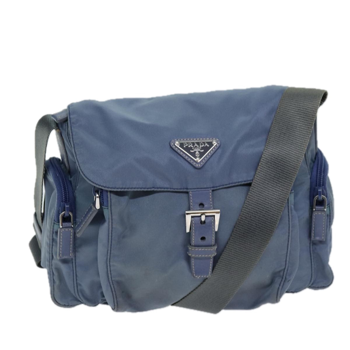 Luxury PradaShoulder Bag Nylon Blue bs13953