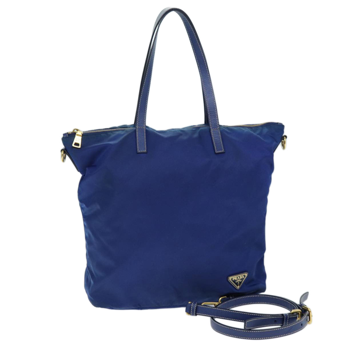 Luxury PradaTote Bag Nylon 2way Blue bs14047