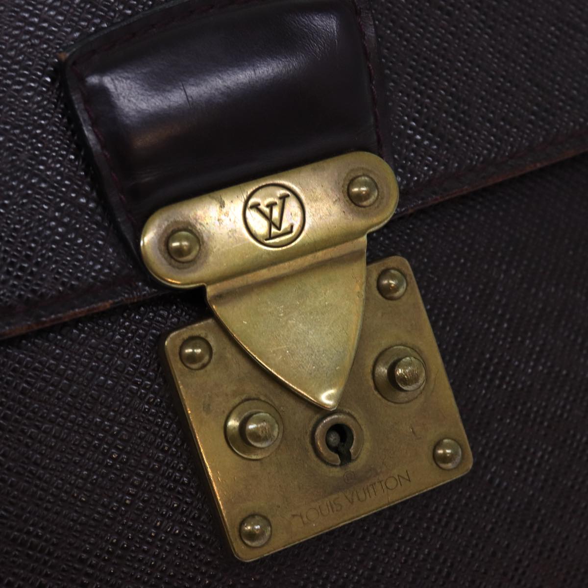 LOUIS VUITTON Taiga Serviette Kourad Business Bag Acajou M30076 LV bs14147