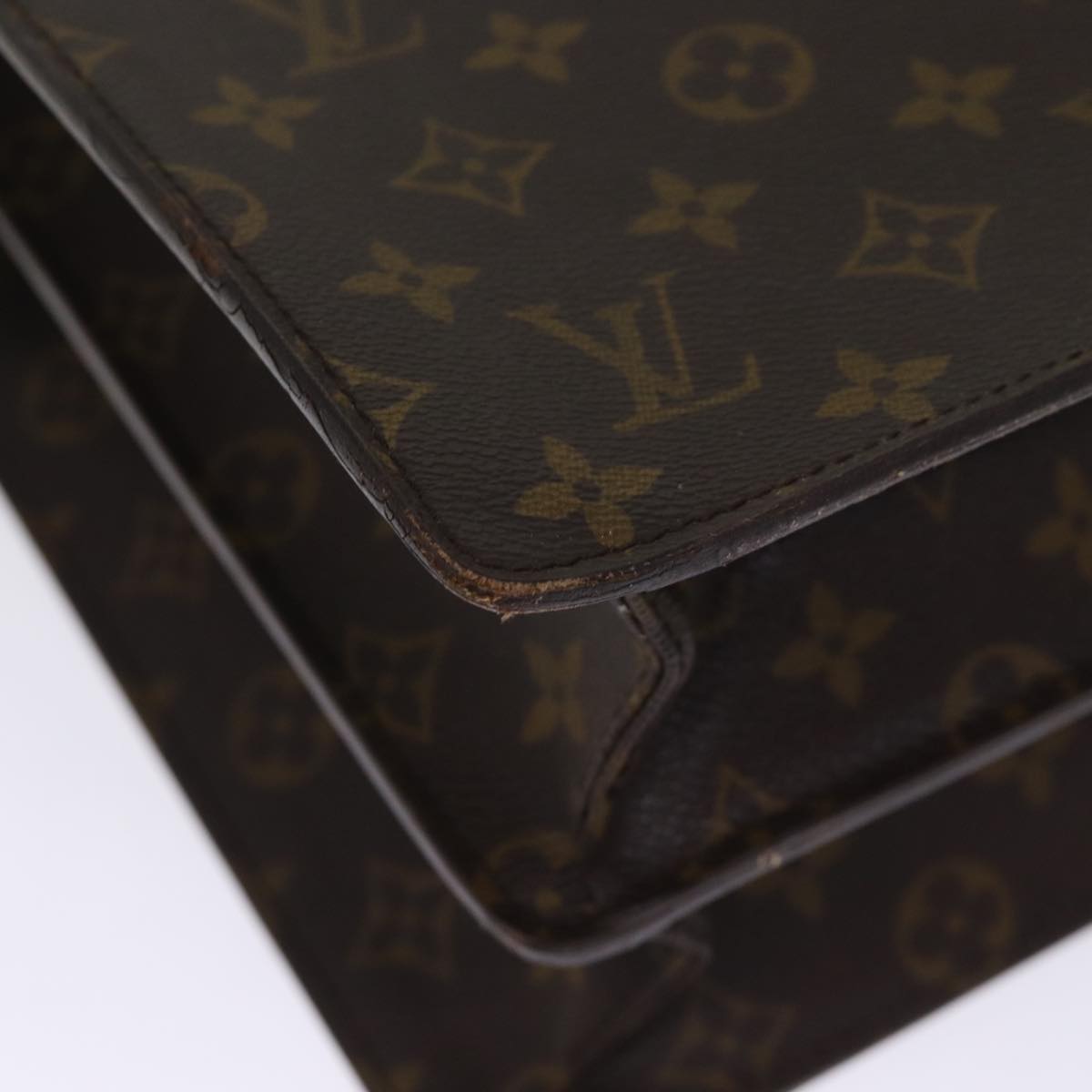 LOUIS VUITTON Monogram Serviette Fermoir Business Bag M53305 LV bs14227