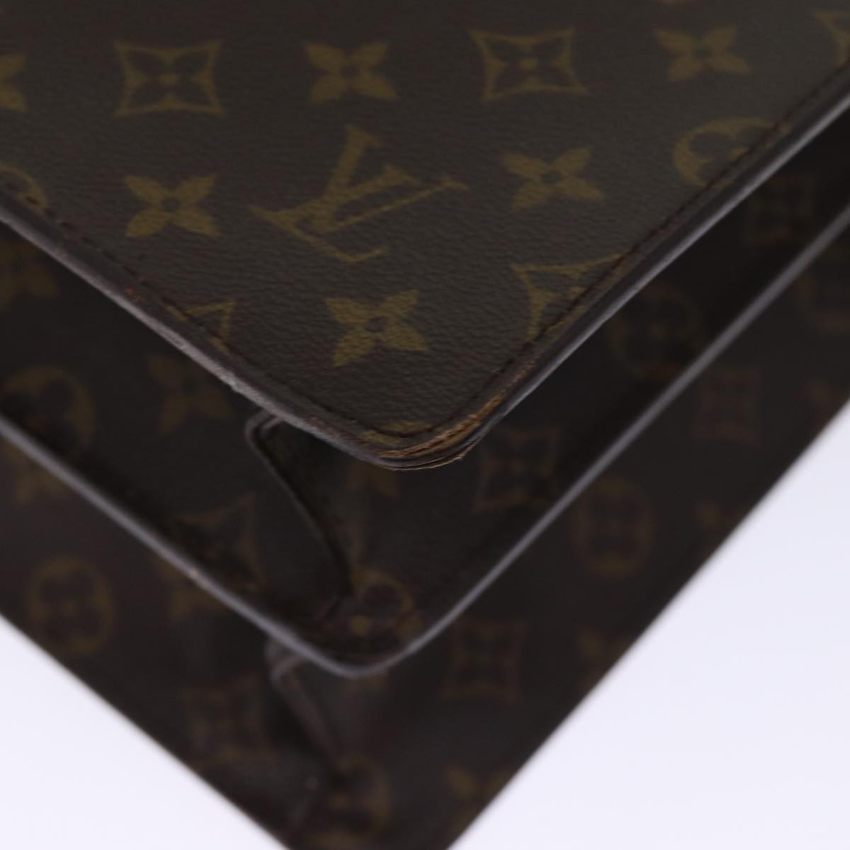 LOUIS VUITTON Monogram Serviette Fermoir Business Bag M53305 LV bs14227