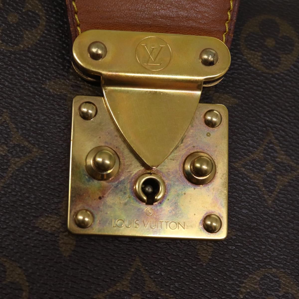 LOUIS VUITTON Monogram Serviette Fermoir Business Bag M53305 LV bs14227