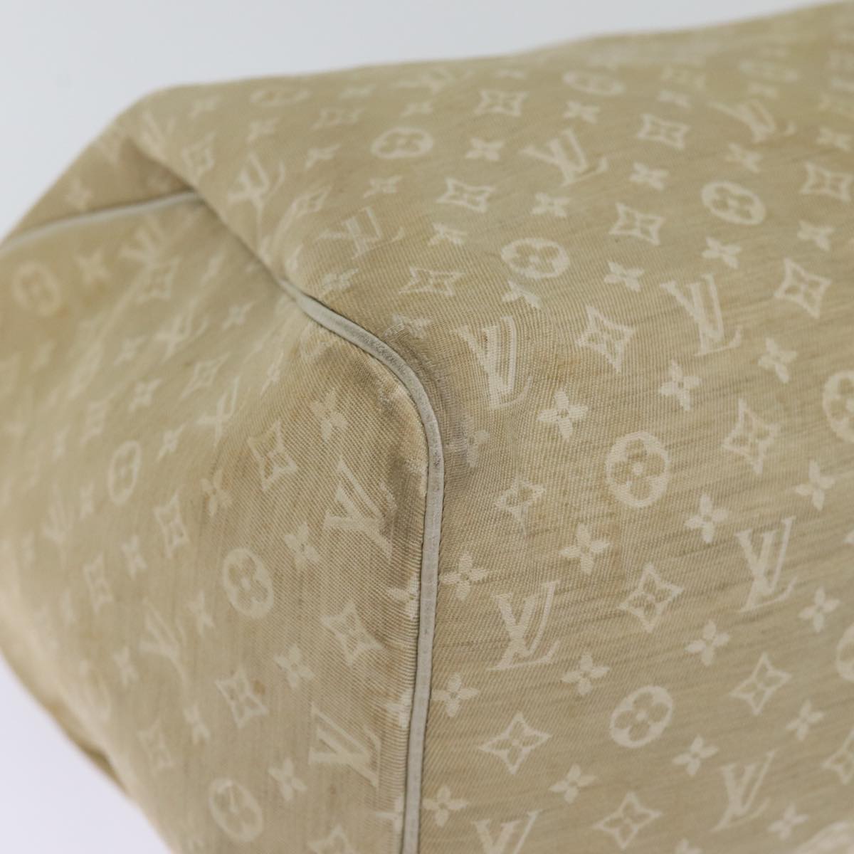 LOUIS VUITTON Monogram Mini Lin Speedy 30 Bag White Dunne M95319 LV bs14261