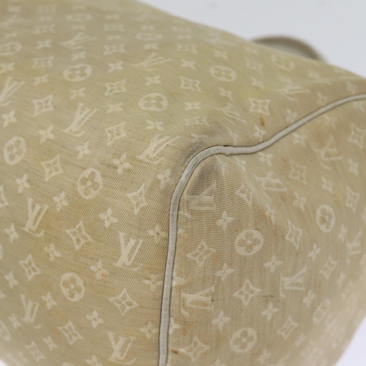 LOUIS VUITTON Monogram Mini Lin Speedy 30 Bag White Dunne M95319 LV bs14261