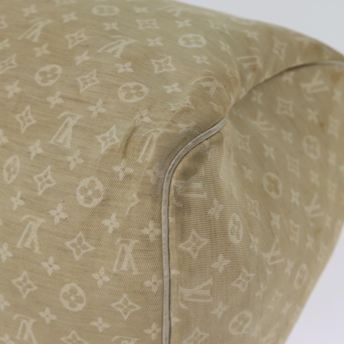 LOUIS VUITTON Monogram Mini Lin Speedy 30 Bag White Dunne M95319 LV bs14261