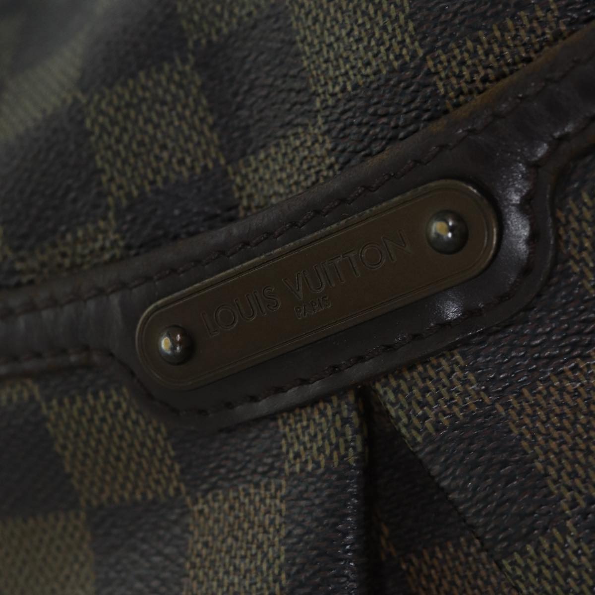 LOUIS VUITTON Damier Ebene Bloomsbury GM Shoulder Bag N42250 LV bs14307