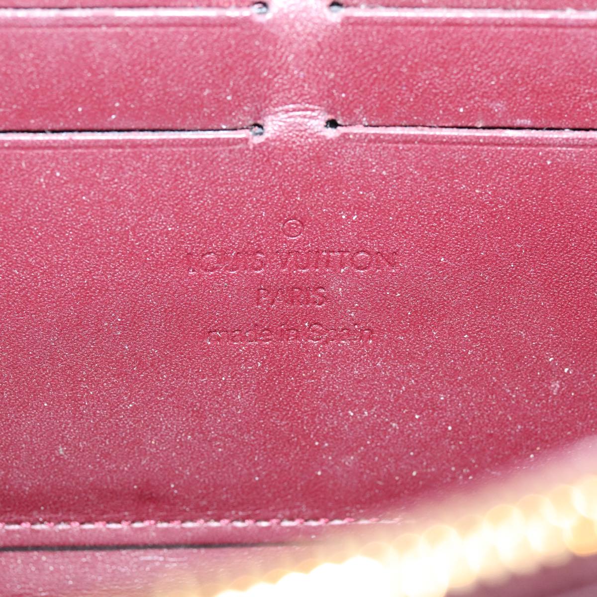 LOUIS VUITTON Vernis Leopard Zippy Wallet Long Wallet Pink M91477 bs14311