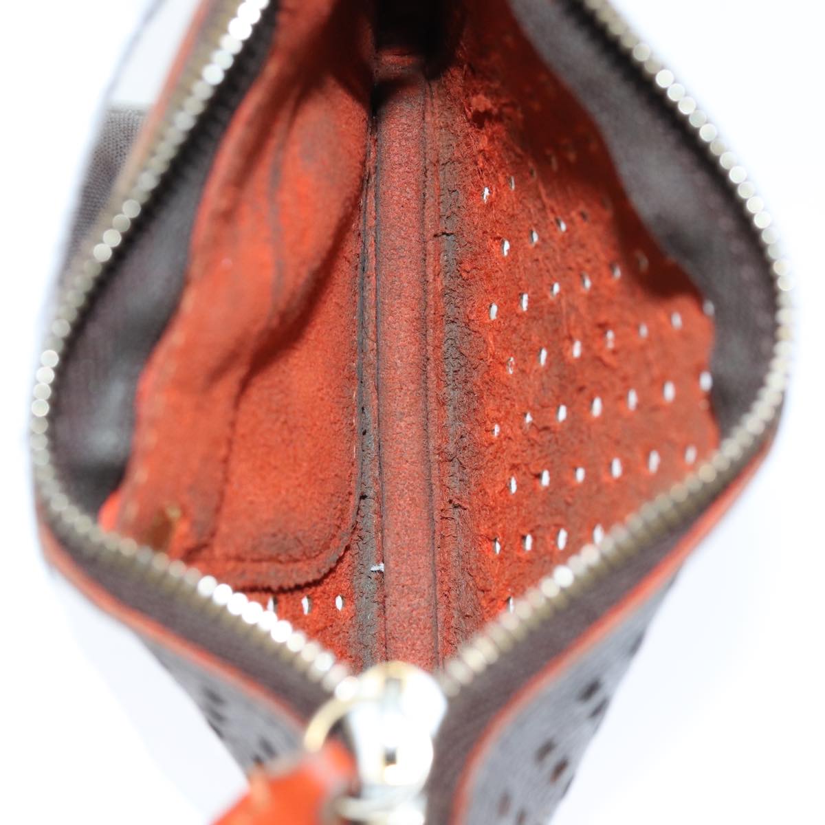 LOUIS VUITTON Monogram Perfo Pochette Cles Coin Purse Orange M95222 bs14414