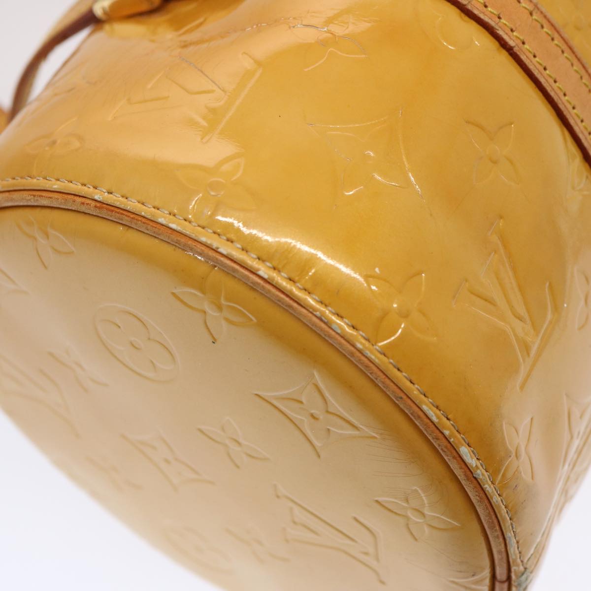 LOUIS VUITTON Monogram Vernis Bedford Hand Bag Beige M91006 LV bs14501