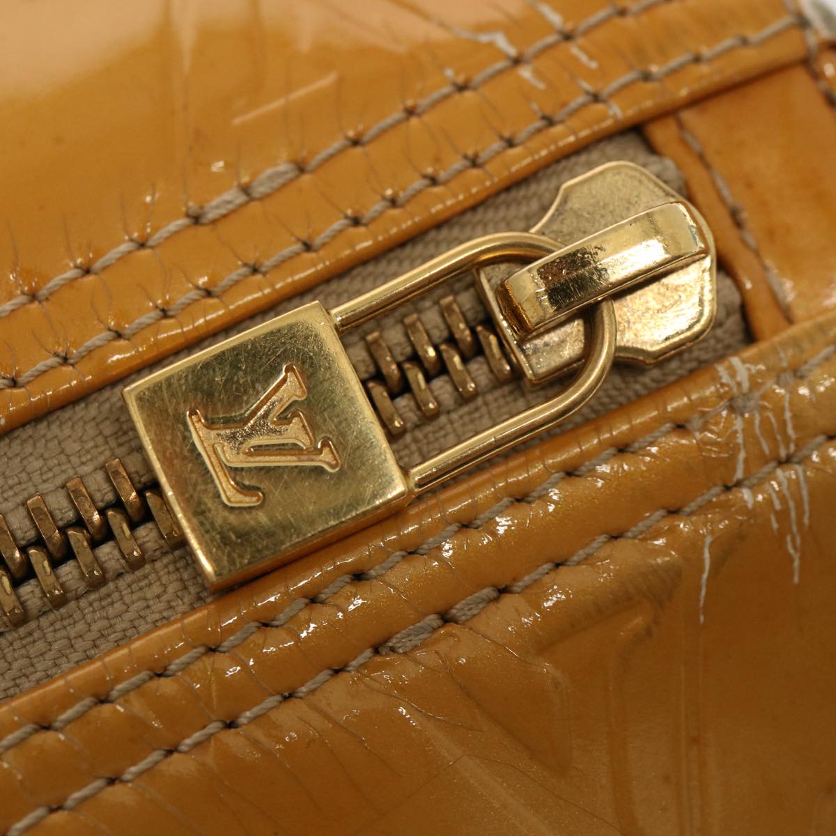 LOUIS VUITTON Monogram Vernis Bedford Hand Bag Beige M91006 LV bs14501
