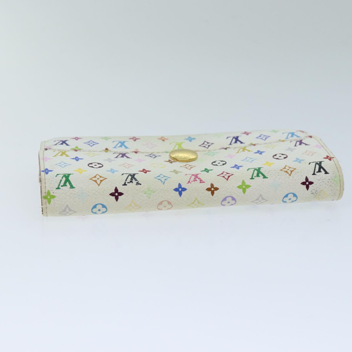 LOUIS VUITTON Multicolor Portefeuille Sarah Wallet White M93532 LV bs14528
