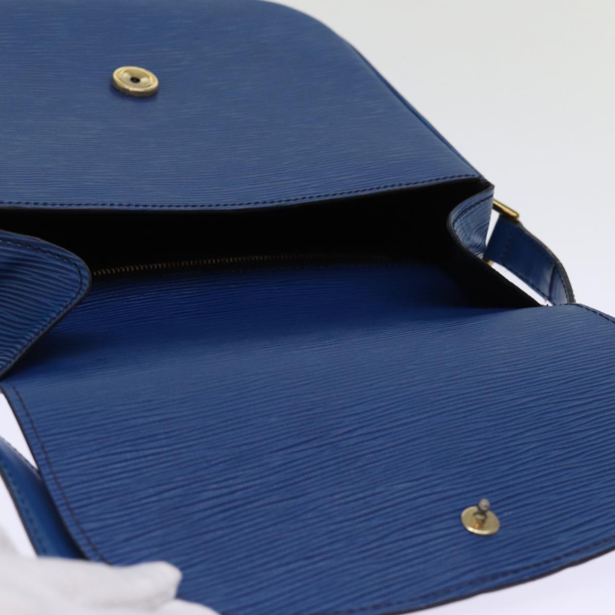 LOUIS VUITTON Epi Saint Cloud GM Shoulder Bag Toledo Blue M52195 LV bs14557