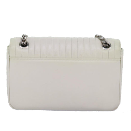 Luxury PradaChain Shoulder Bag Leather White bs14567