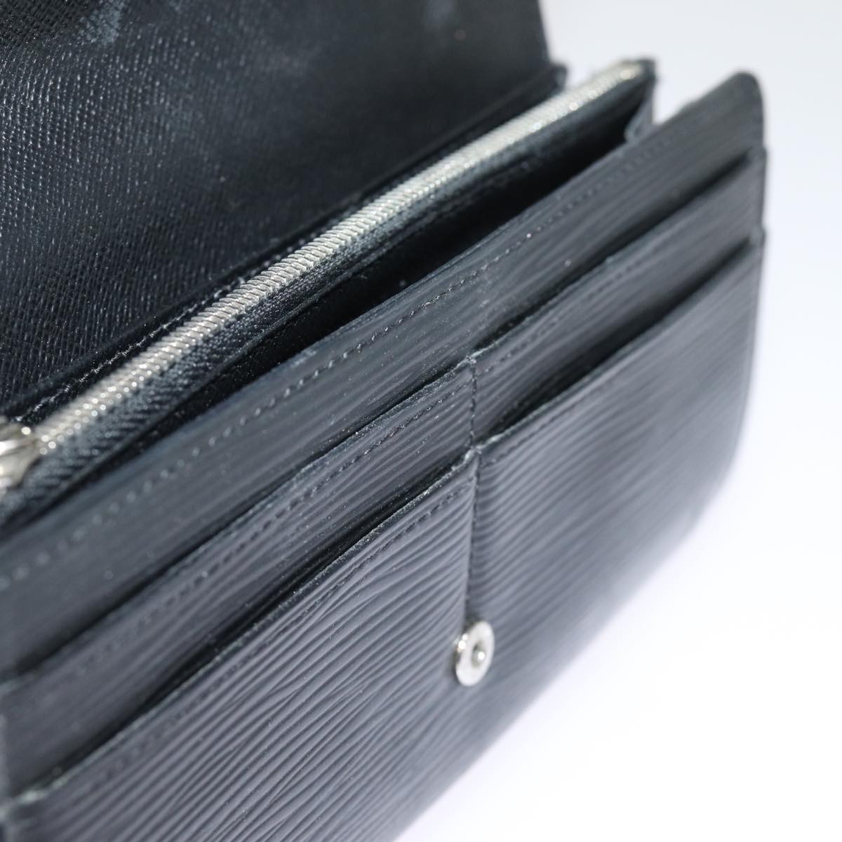 LOUIS VUITTON Epi Portefeuille Josephine Long Wallet Black LV bs14636